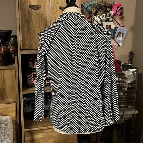 Notations Polka Dot Draped Blazer - Medium - Picture 3 of 6